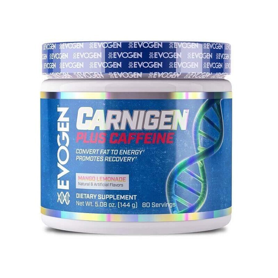 Carnigen limonata e polvere aromatizzata al mango, 81 g, Evogen