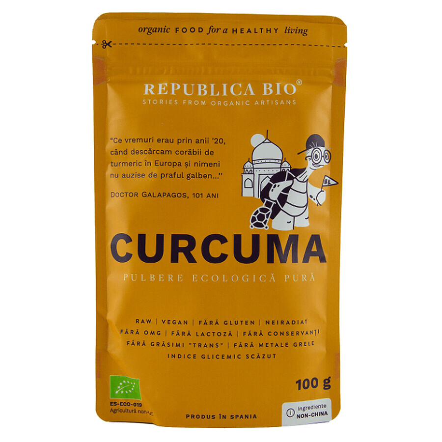 Curcuma in polvere biologica, 100 g, Republica Bio