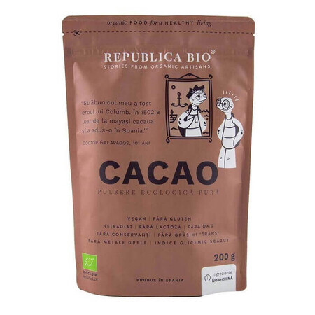 Pure organic cocoa powder, 200 g, Republica Bio