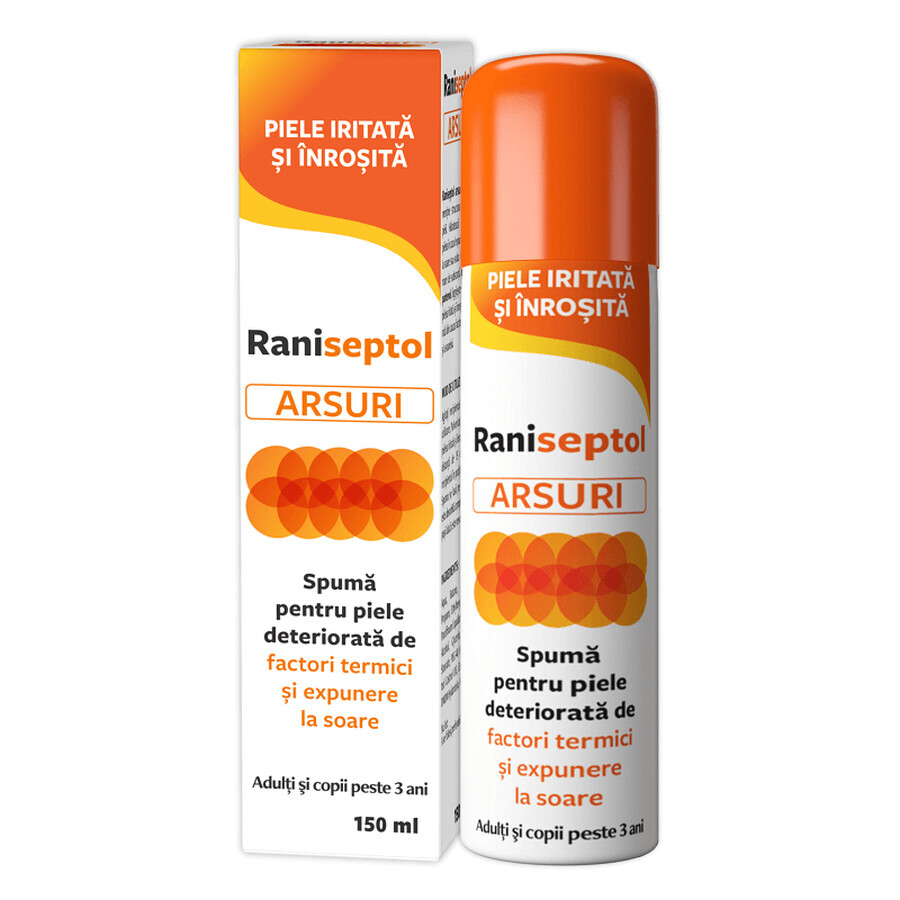 Schiuma bruciore Raniseptol Arsuri con 10% pantenolo, 150 ml, Zdrovit