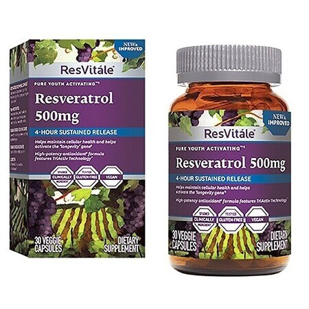 Resveratrol 500 mg (446703), 30 capsules, ResVitale