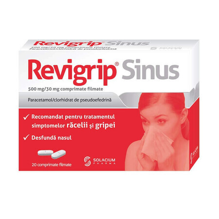 Revigrip Sinus, 20 tabletten, Solacium Pharma