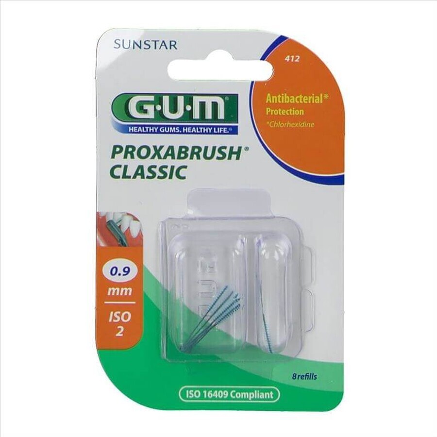 GUM Proxabrush Classic 412 Ricambi Per Scovolino Interdentale 8 Pezzi