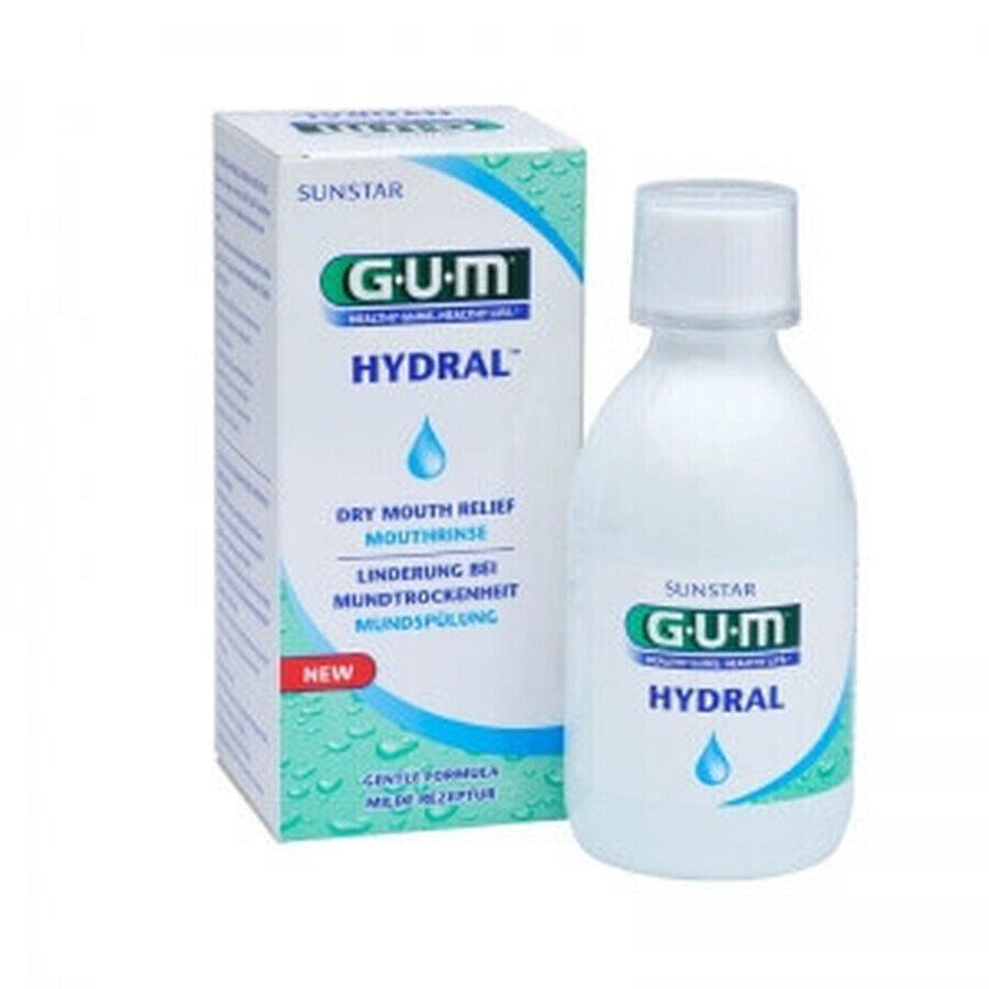 GUM Hydral Collutorio Sollievo Per Bocca Secca Formula Delicata 300 ml