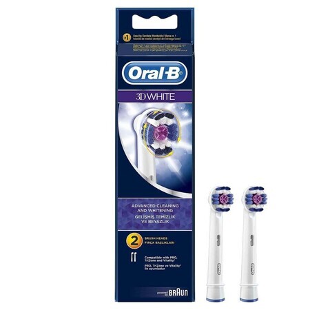 Prenota lo spazzolino elettrico 3d bianco, 2 pz, Oral B