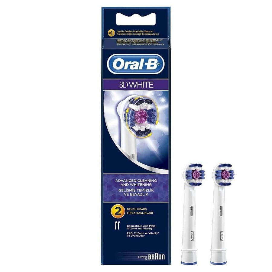 Prenota lo spazzolino elettrico 3d bianco, 2 pz, Oral B