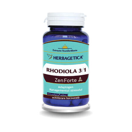 Rhodiola 3/1 Zen Forte, 60 capsule, Herbagetica