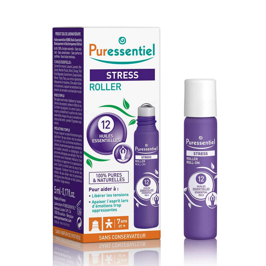 Anti-stress roll-on with 12 essential oils, 5 ml, Puressentiel