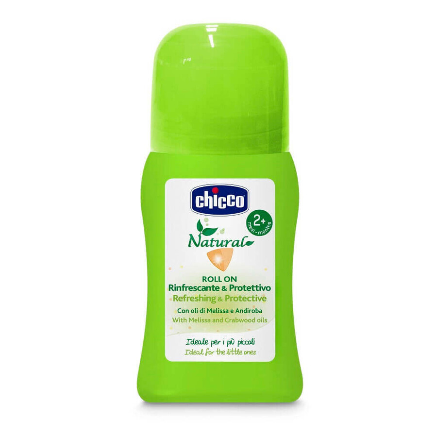 Chicco Natural - Roll On Rinfrescante e Protettivo 2M+, 60ml