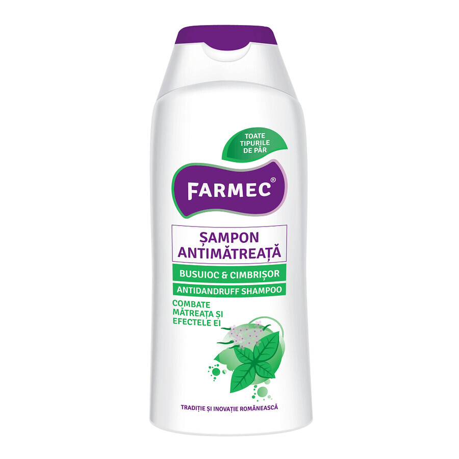 Shampoo antiforfora al basilico e camomilla, 200 ml, Farmec