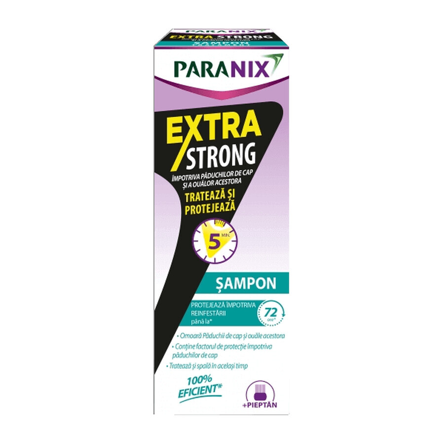 Extra Strong Anti-Dandruff Shampoo with comb included Paranix, 200 ml, Perrigo