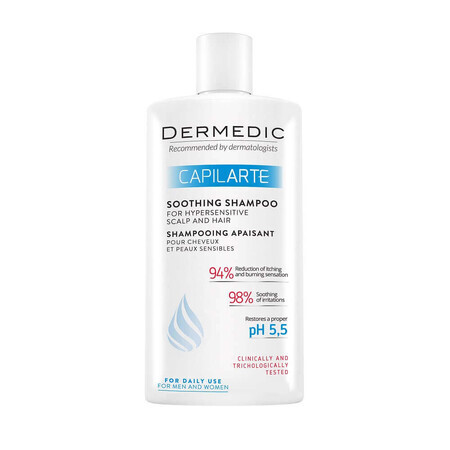 Shampoo lenitivo Capilarte per cuoio capelluto e capelli ipersensibili, 300ml, Dermedic