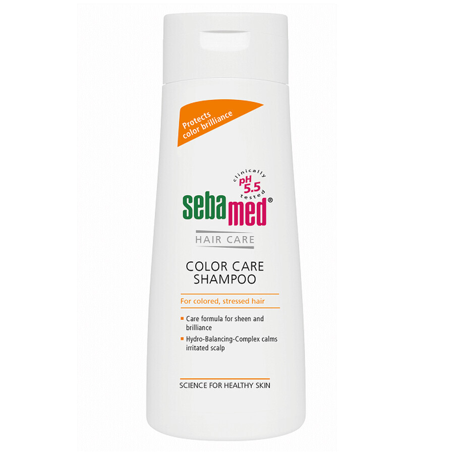 Champú dermatológico para cabellos coloreados, 200 ml, sebamed