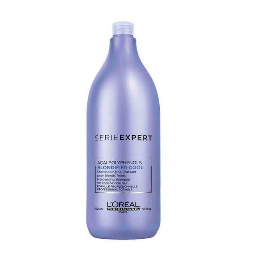 Shampoo per neutralizzare i toni gialli Serie Expert Blondifier Cool, 1500 ml, Loreal Professionnel