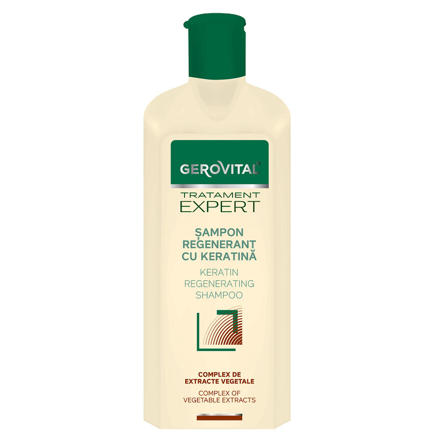 Shampoo Rigenerante con Cheratina, Gerovital Tratament Expert, 250 ml, Farmec