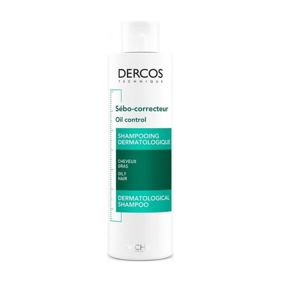 Vichy Dercos Champú seborreductor para cabellos grasos, 200 ml