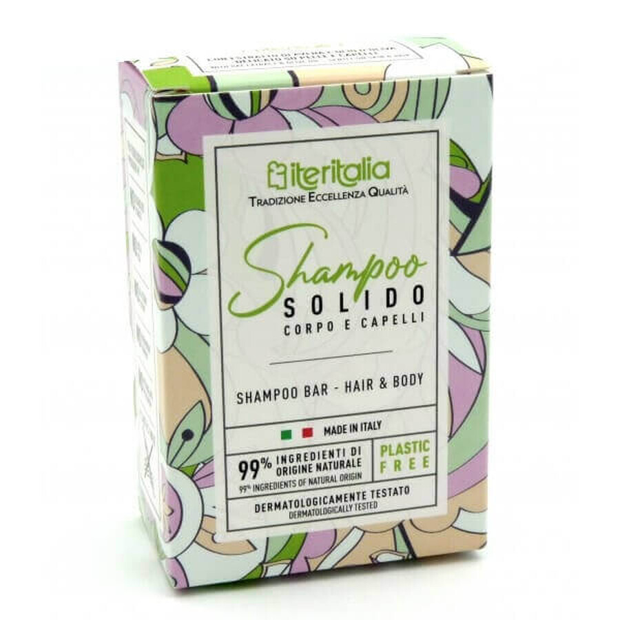 Solid shampoo with amaranth protein and oat extract, 85 g, Iteritalia