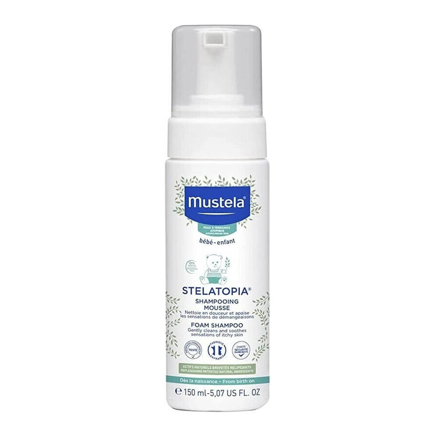 Mustela Stelatopia - Shampoo Mousse pelle a tendenza Atopica, 150ml