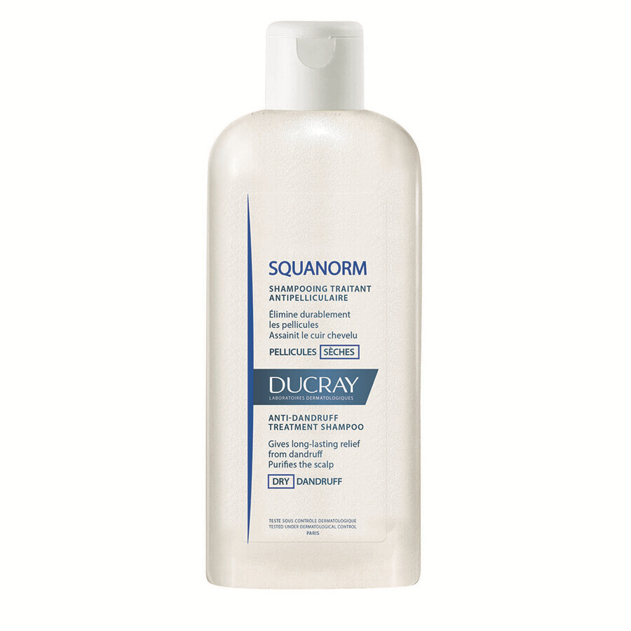 Shampoo trattamento antiforfora secco Squanorm, 200 ml, Ducray