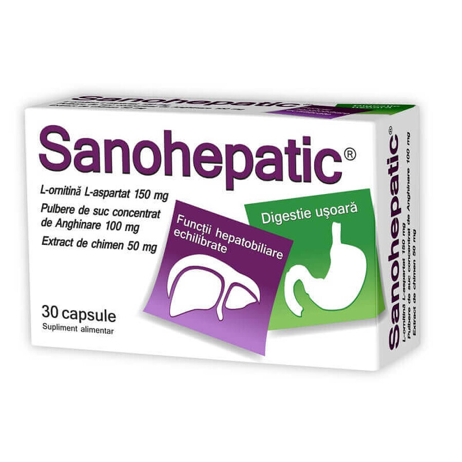 Sanohepatic, 30 capsules, Zdrovit