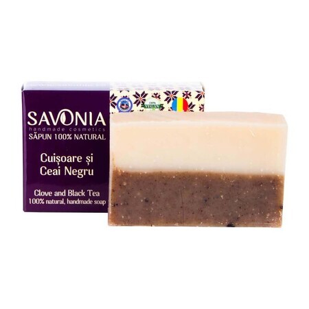 100% natural soap with clove extract and black tea, 90 g, Savonia