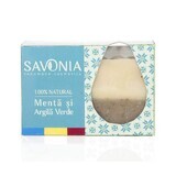 Soap with mint and green clay, 90 g, Savonia