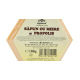 Soap with honey and propolis, 100 g, Apidava