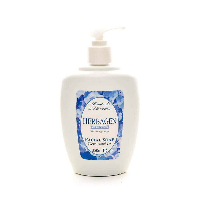 Sapone viso in gel con Blues e glicerina, 350 ml, Herbagen