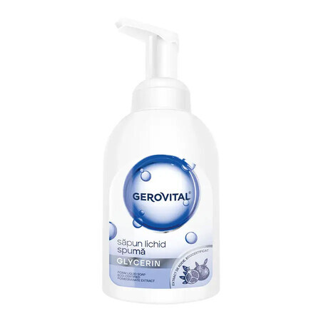 Sapone liquido in schiuma, Gerovital Pure Glycerin, 300 ml, Farmec