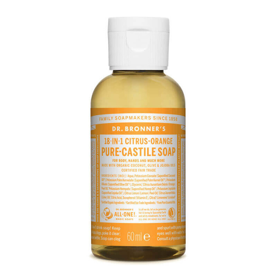 Travel Magic Liquid Soap 18in1 with Citrus, 60 ml, Dr. Bronner's