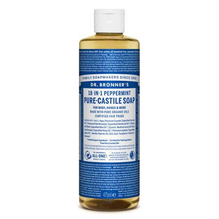 Sapone liquido magico 18in1 alla menta, 475 ml, Dr. Bronner's