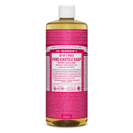 Sapone liquido magico 18in1 con rose, 945 ml, Dr. Bronner's