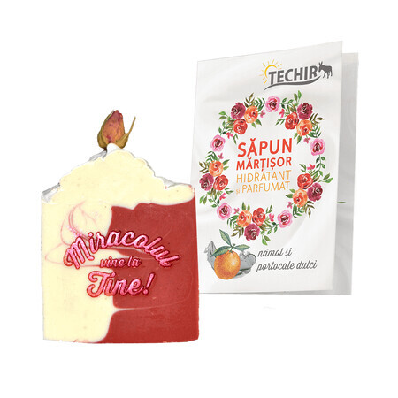 Sapone Martisor idratante e profumato al fango e arance dolci, 120 g, Techir