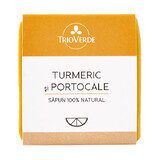 Natural soap with turmenic and orange, 110 g, Trio Verde