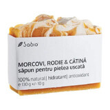 Jabón natural para pieles secas con zanahoria, granada y castaño de indias, 130 g, Sabio