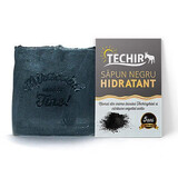 Jabón negro hidratante con carbón activado y barro, 120 g, Techir