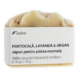 Săpun piele normală cu portocală, lavanda și argan, 130 g, Sabio