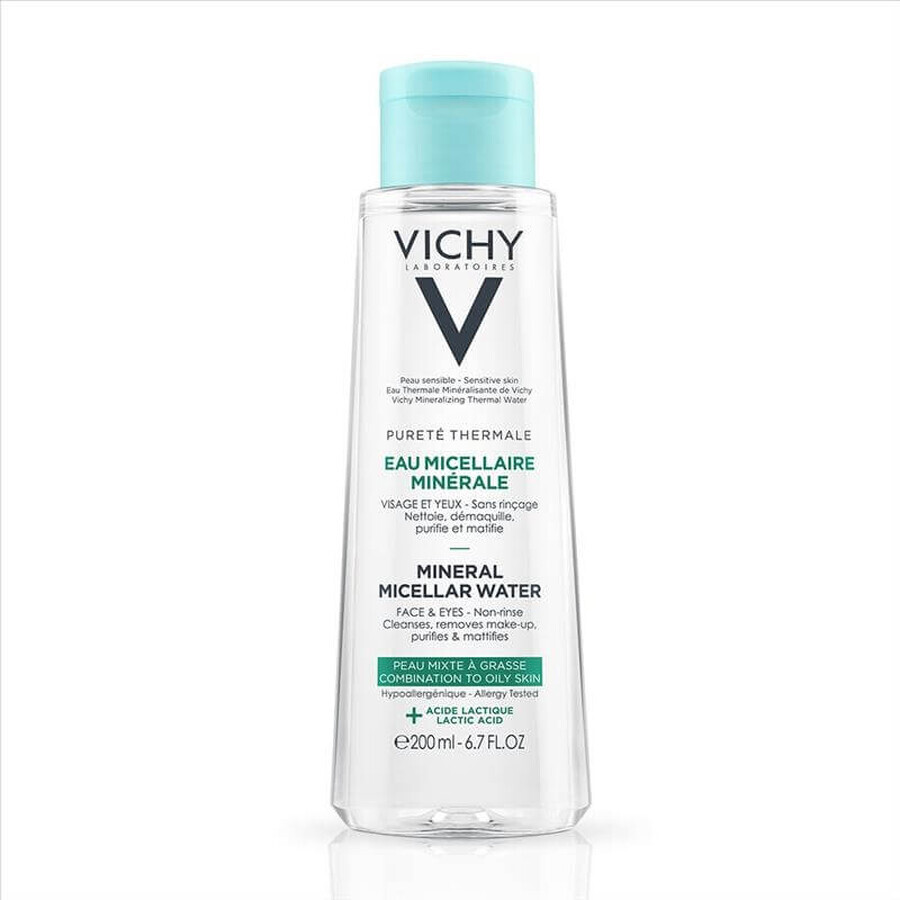 Vichy Purete Thermale - Acqua Micellare Detergente Struccante Pelle Grassa,200ml