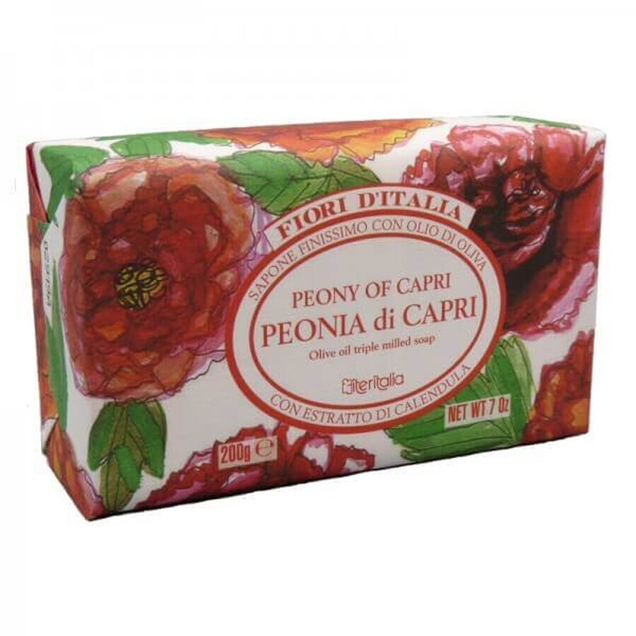 Sapone vegetale alla Peonia di Capri, 200 g, Iteritalia