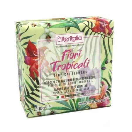 Sapone vegetale extra fine ai fiori tropicali, 200 g, Iteritalia