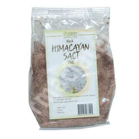 Eco Fine Himalayan Black Salt, 250 g, Dragon Superfoods