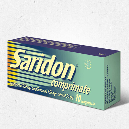 Saridon, 10 tablets, Bayer