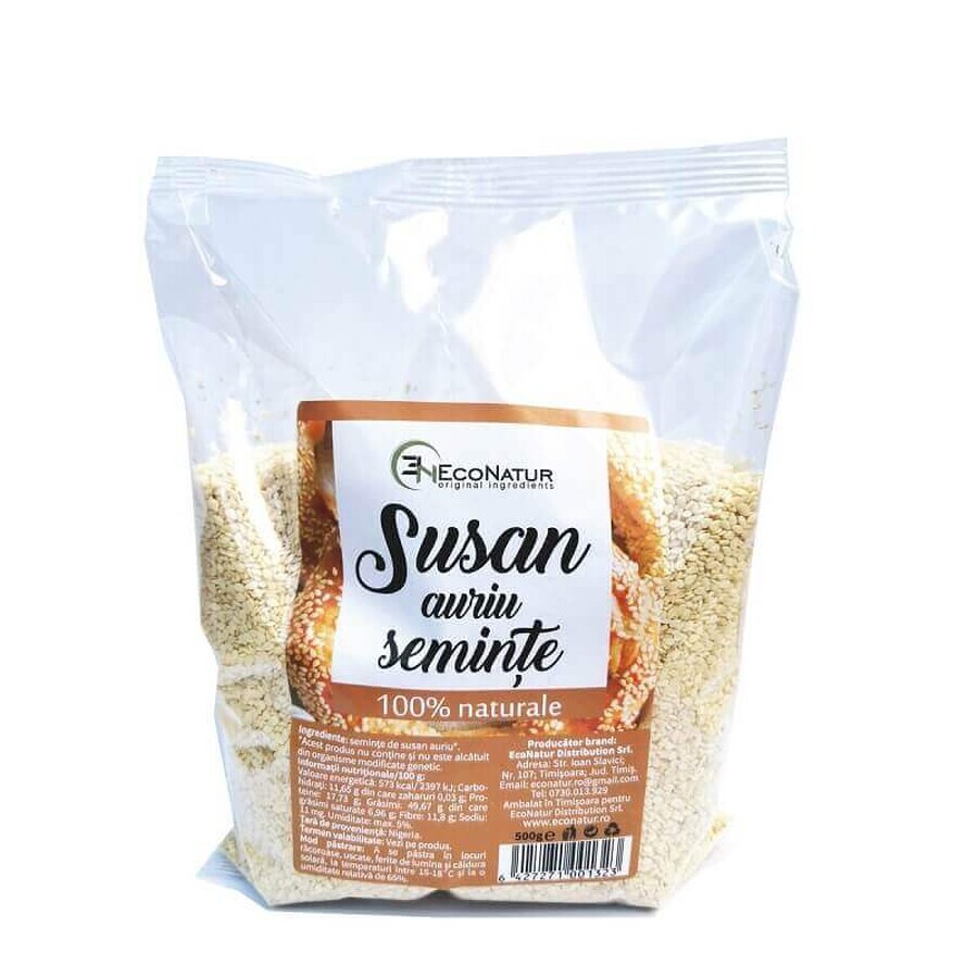 Golden sesame seeds, 250 g, Econatur