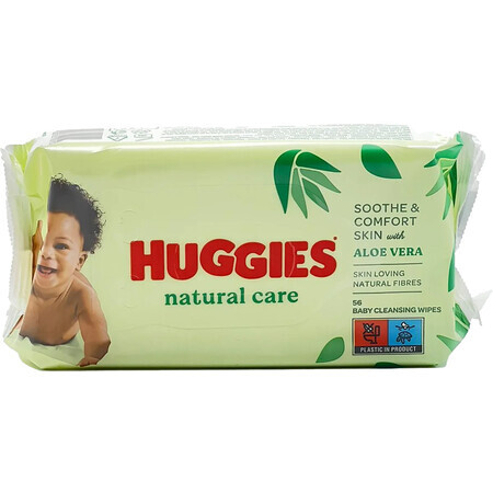 Natural Care Aloe Vera Wet Wipes, 56 pieces, Huggies