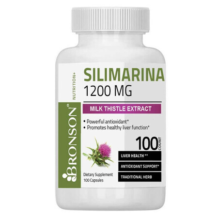 Silymarin 1200 mg, 100 capsules, Bronson Laboratories