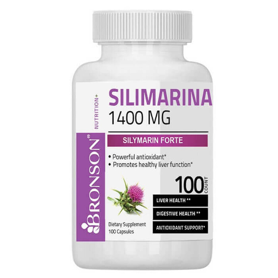 Silimarin Milk Thistle 1400 mg, 100 capsules, Bronson Laboratories