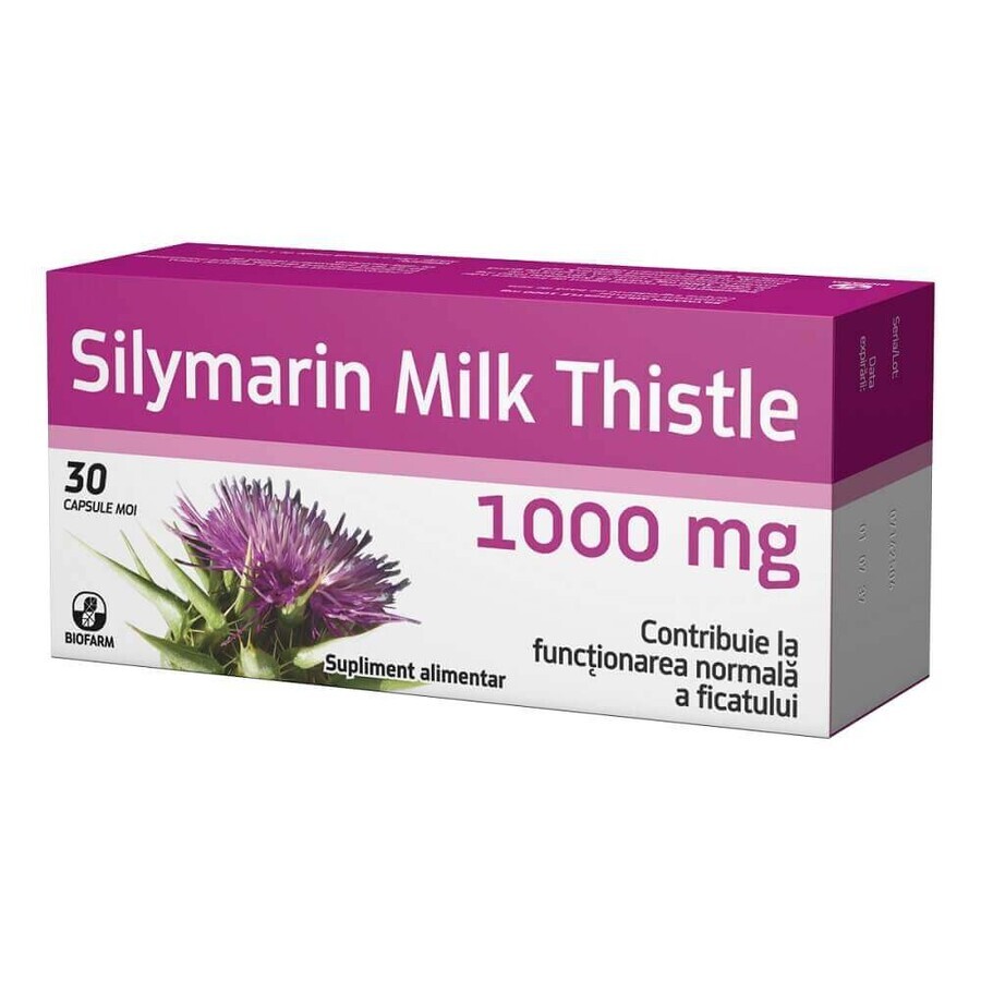 Silymarin Milk Thistle 1000 mg, 30 capsule, Biofarm