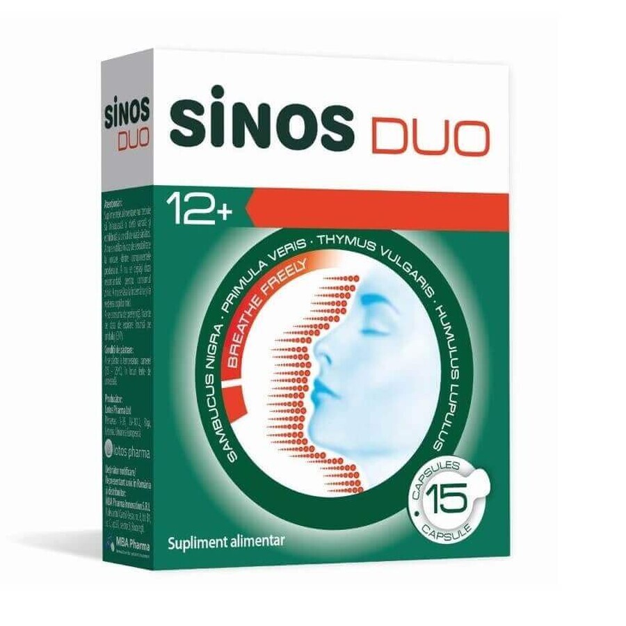 Sinos Duo 12+, 15 capsules, Mba Pharma