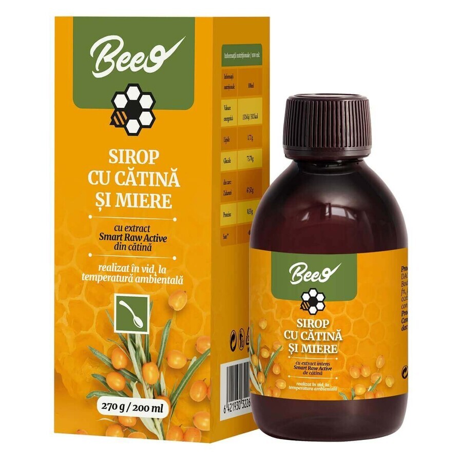 Syrup with Sea Buckthorn and Beeo honey, 200 ml, Dacia Plant