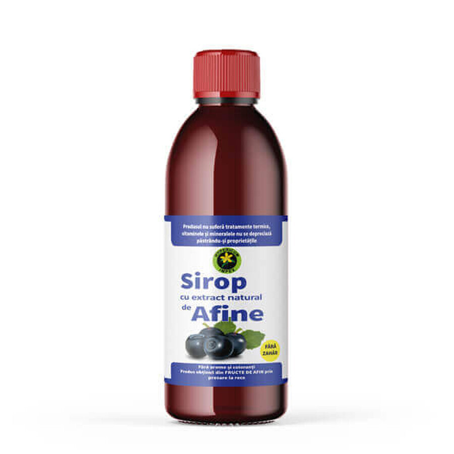 Sciroppo di mirtilli senza zucchero, 500ml, Hypericum